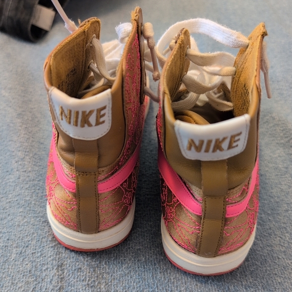 NIKE BLAZER MID METALLIC GOLD PINK WOMENS SIZE 6.5 Vintage - Picture 4 of 7